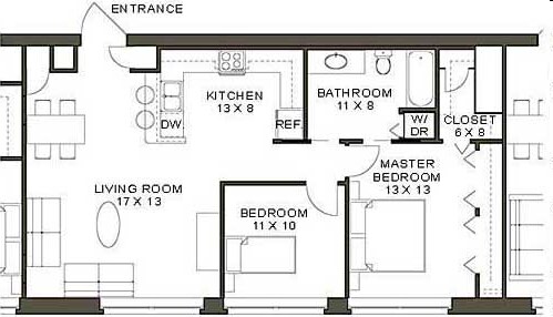 2BR/1BA - 257 Lafayette Center Lofts
