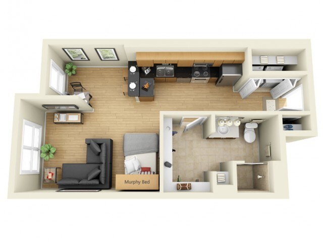 1 Bedroom 1 Bathroom Studio - Uptown North