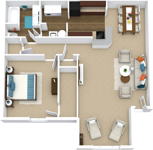 Floorplan - Villas 52 Apartments