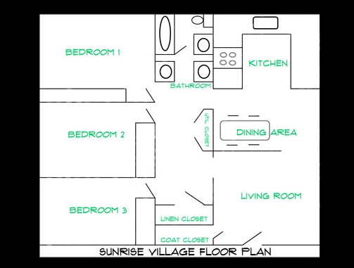 Floorplan - Sunrise Village Apartments