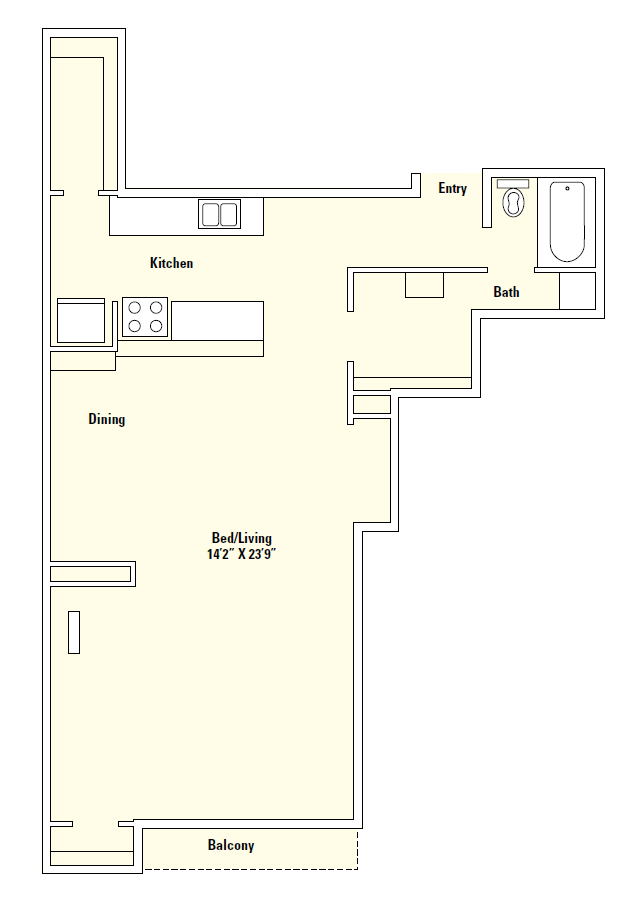 Floorplan - Memorial Towers Apartments