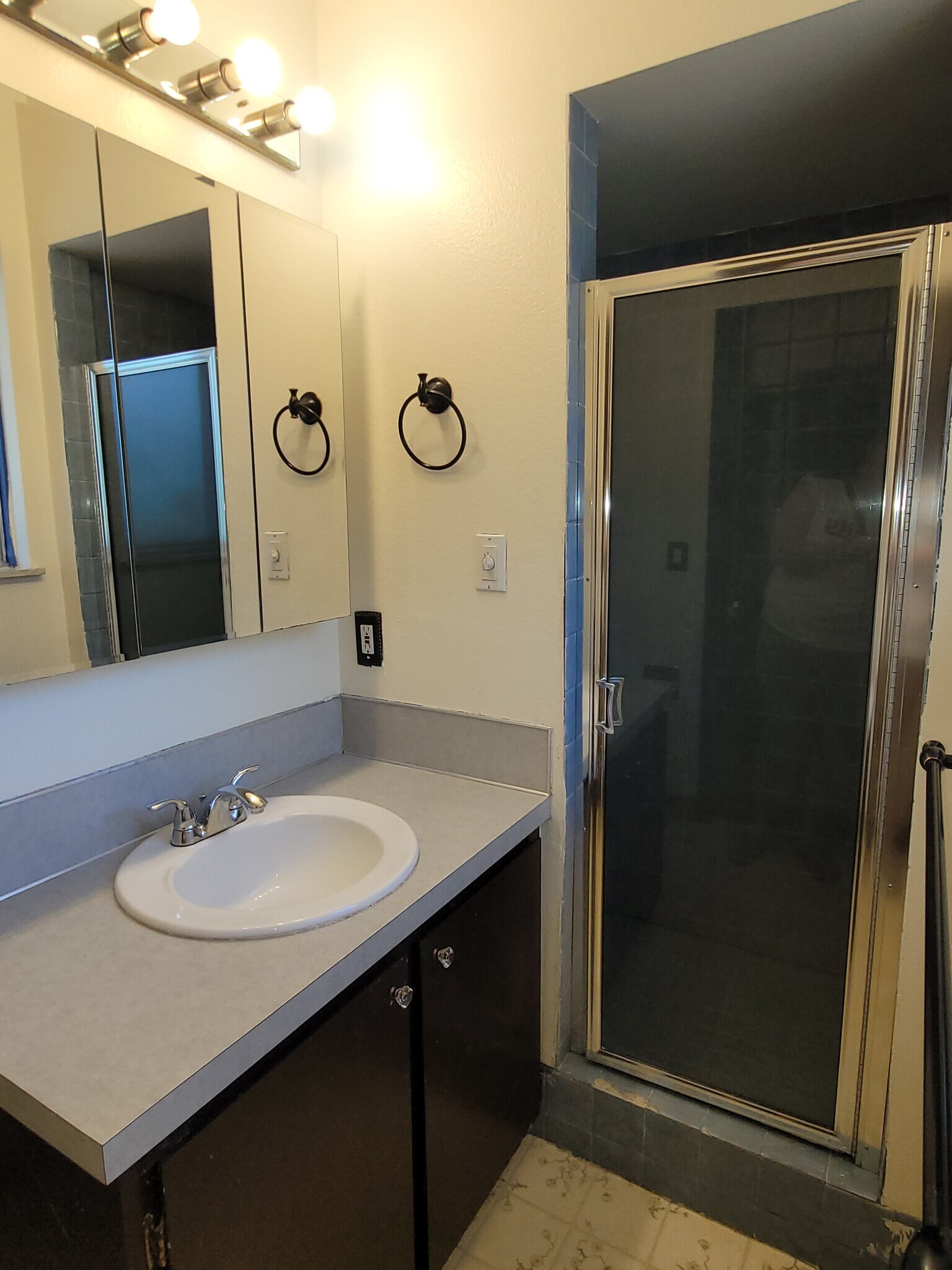 master bathroom with shower - 5095 SW 163rd Ave
