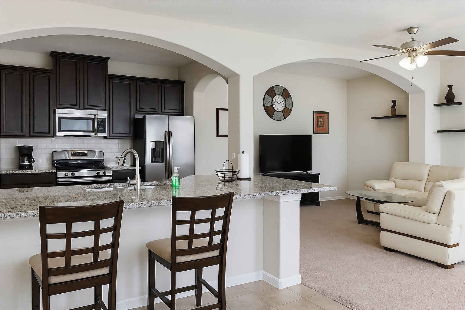 Modern Kitchen and Living Room - 8303 Greys Ln