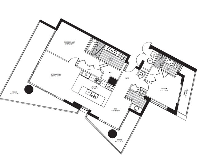 2BR/2.5BA - 900 Biscayne