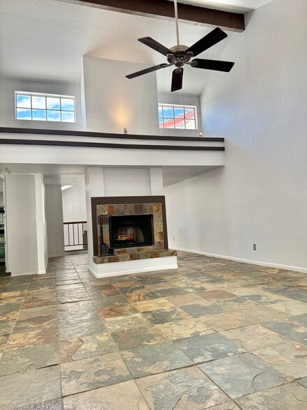 Wood fireplace - 7800 E Lincoln Dr