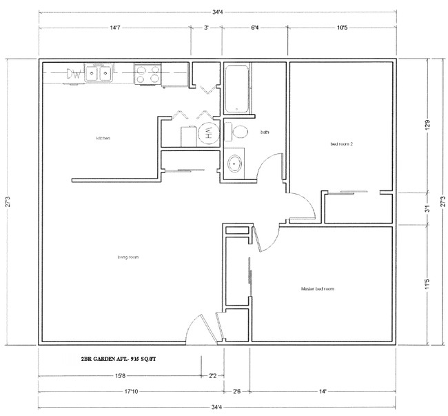 2BR/1BA - University Villa