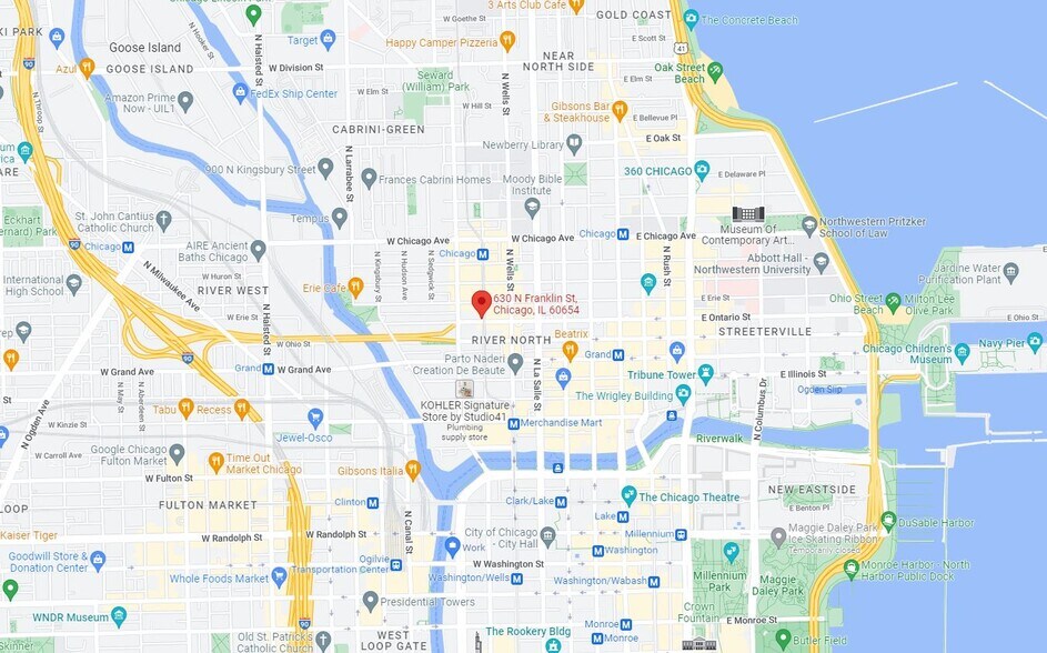 Map - 630 N Franklin St
