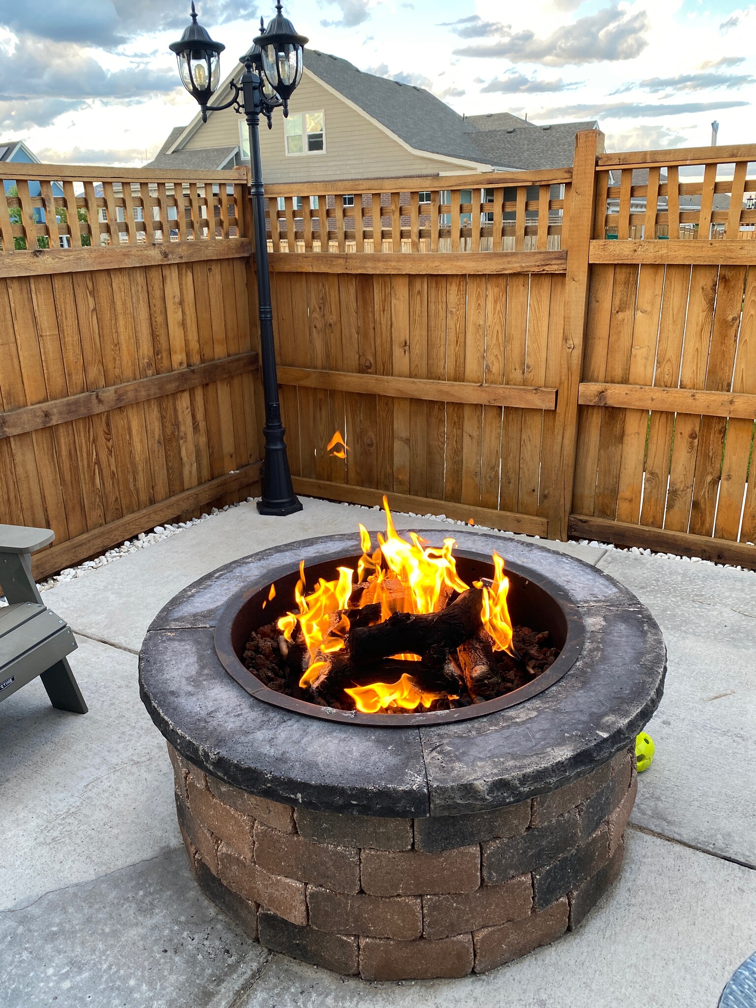 Outdoor Gas Fire Pit in backyard - 5732 West 95th PL