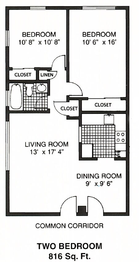 2BR/1BA - Executive Apartments