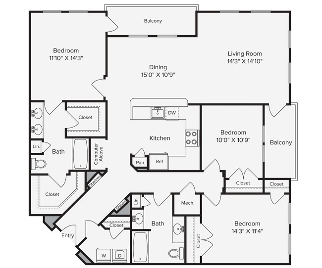 Floorplan - Avalon Arlington North