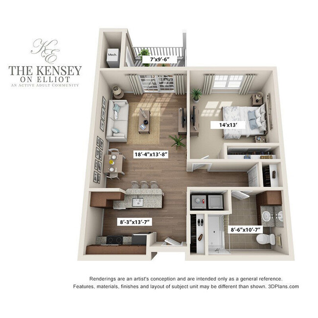 Floorplan - THE KENSEY ON ELLIOT