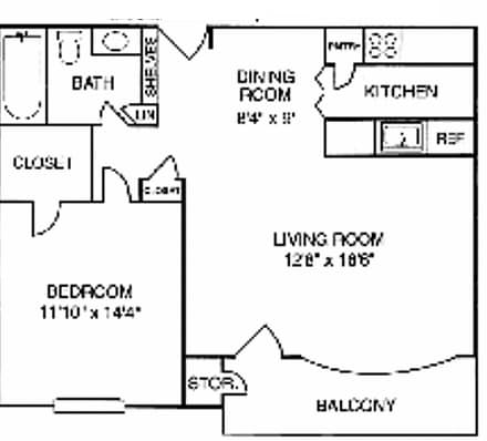 1BR/1BA - Yorktown