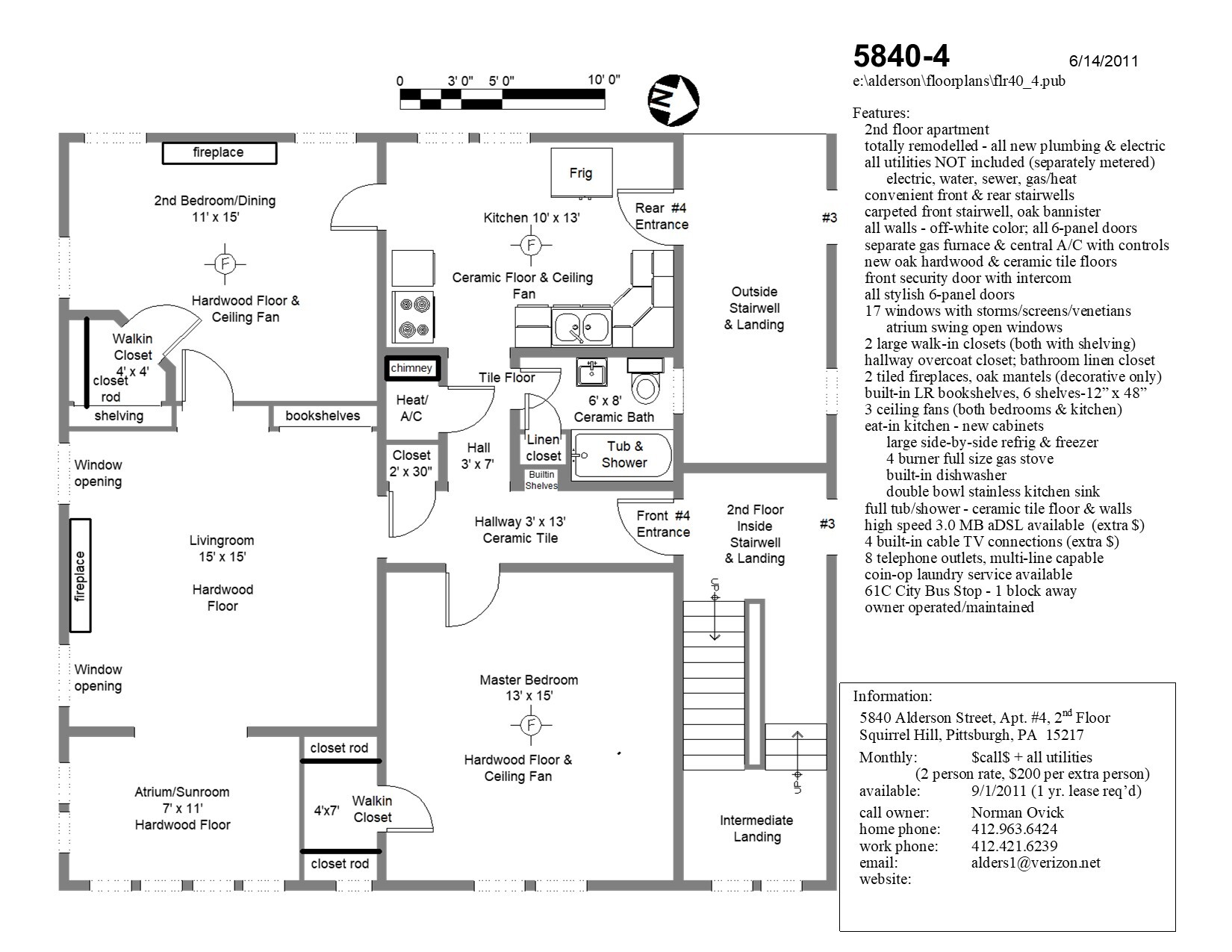 Floorplan - 5840 Alderson St
