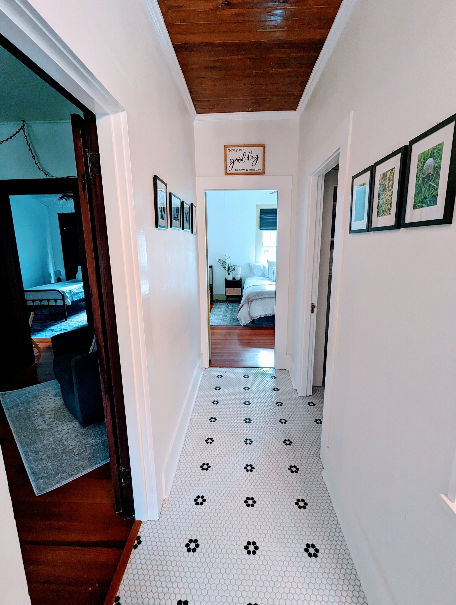Hallway from kitchen to full bath, bedroom and dining - 1114 E Old Pass Rd