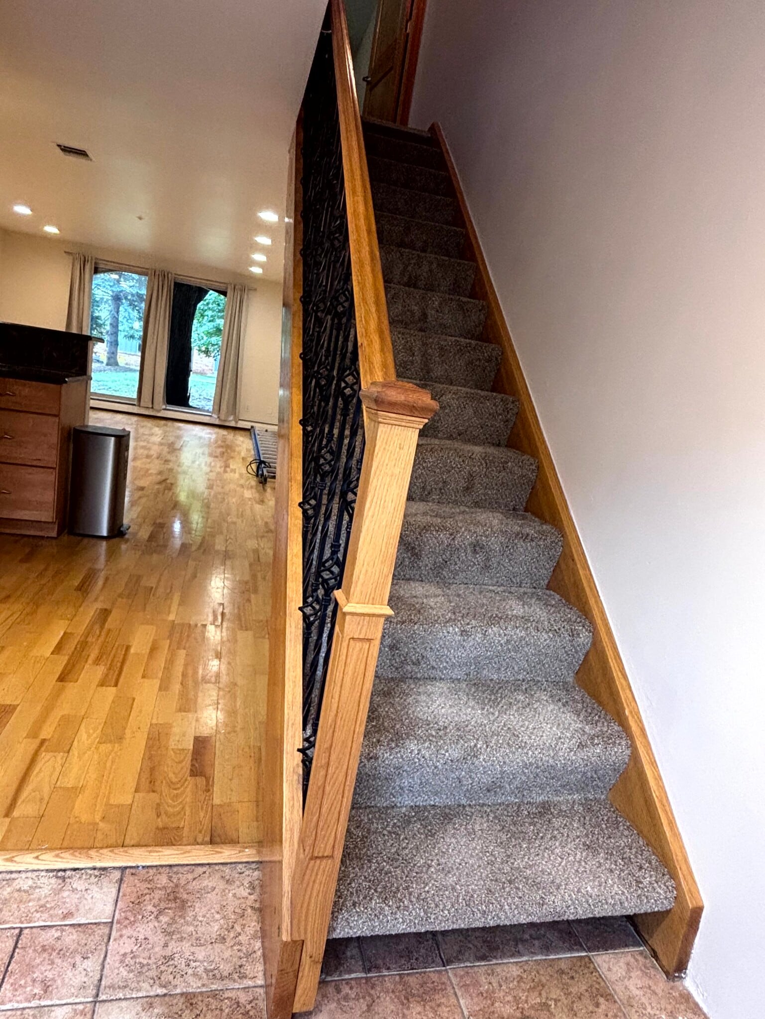 brand new carpet in stairway - 4117 W Rivers Edge Cir