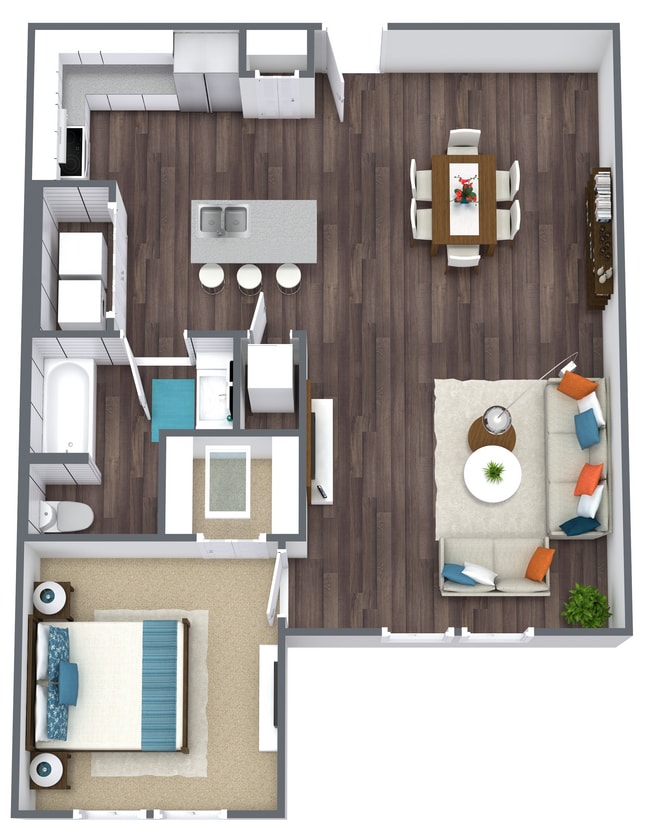 Hartland - A2 unit - Level 1 - 3D Floor Plan.png - Hartland Station