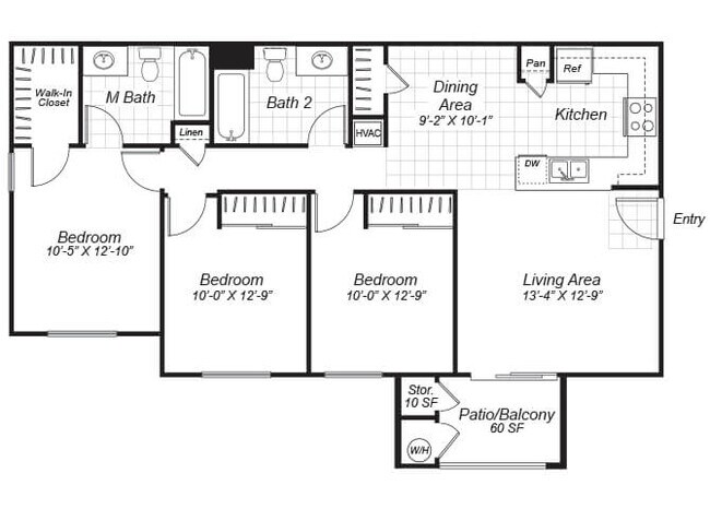 Floorplan - Bristol Apartment Homes