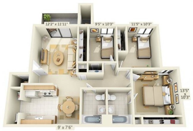 Floorplan - Zinfandel Village Apartments