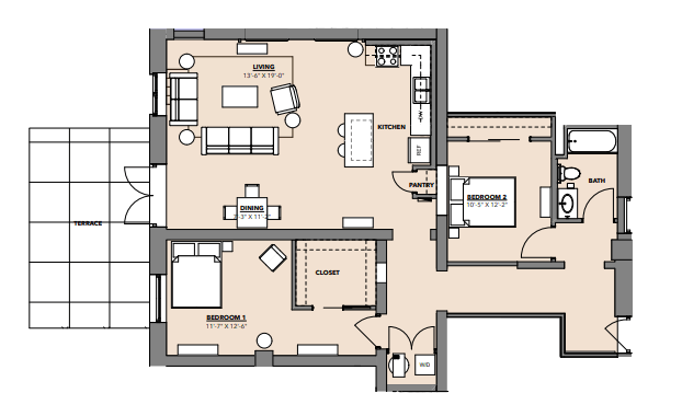 Floorplan - Hawthorne Apartments