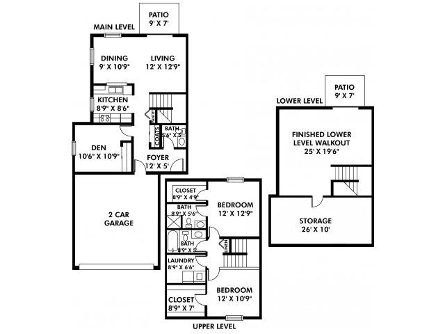 Floorplan - Carver Lake Townhomes