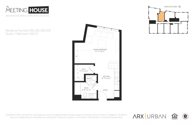 Studio 502 Floorplan - The Meeting House