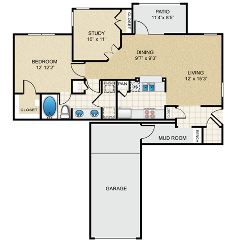 Floorplan - Deer Creek Apartment Homes