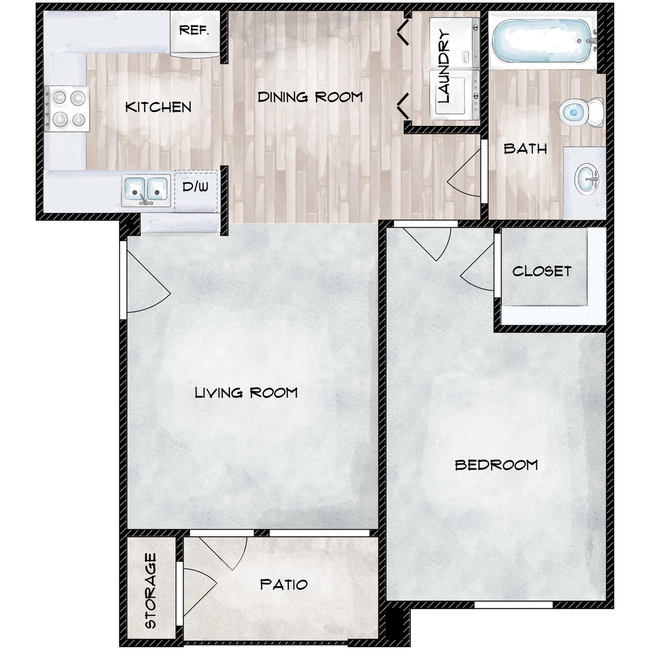 One Bed One Bath - Aria at Ralston