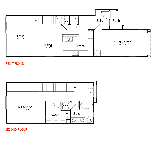 Plan 1B | 1Bd1BA | 1,135SF - The Logan at Southern Highlands