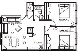 2BR/1BA - Roanoke Court Apartments