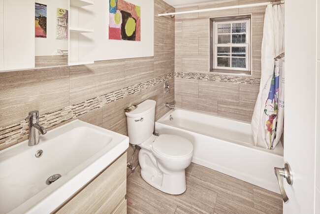 Lower level stylish full bath - 288 County Rd