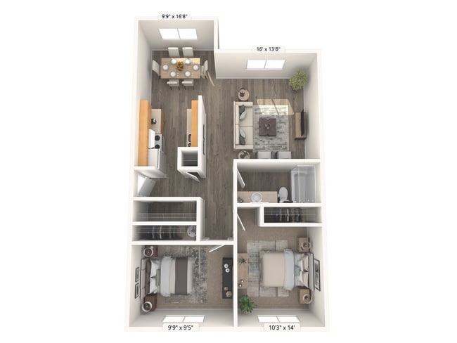 2x1 floor plan Lancaster Terrace Apartments - Lancaster Terrace Apartments