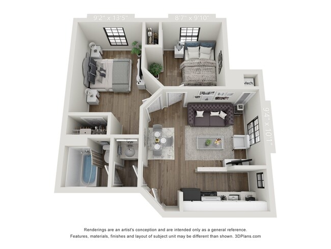 Floorplan - Flats at 87Ten