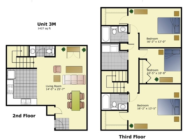 3BR/2.5BA - Westbrook Apartments