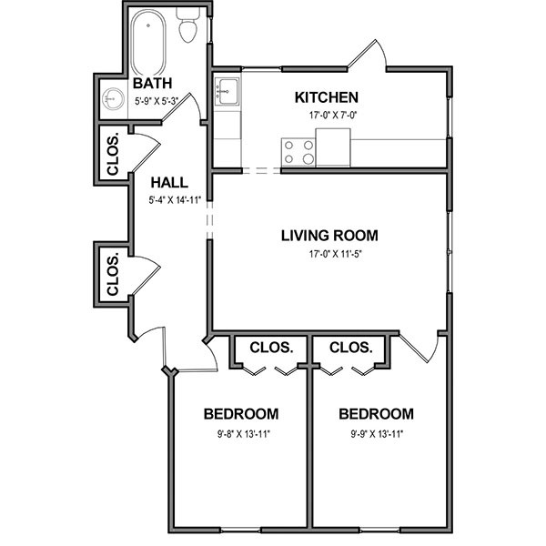 Floorplan - Bellefonte Street Apartments