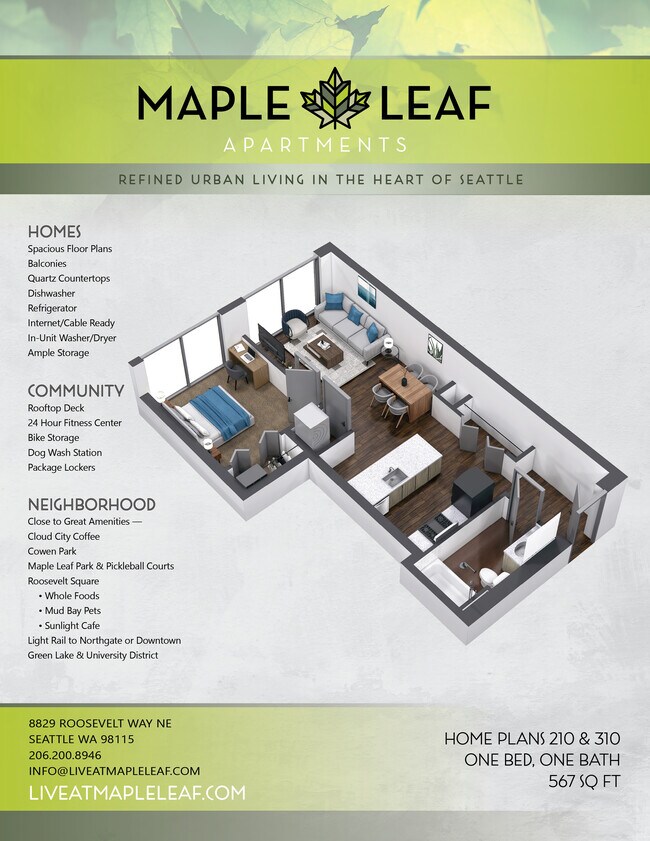 Floorplan - Maple Leaf Apartments