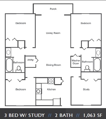 3BR/2BA - Stadium View II