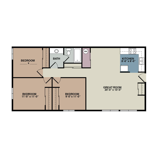 Floorplan - Raintree West Apartments