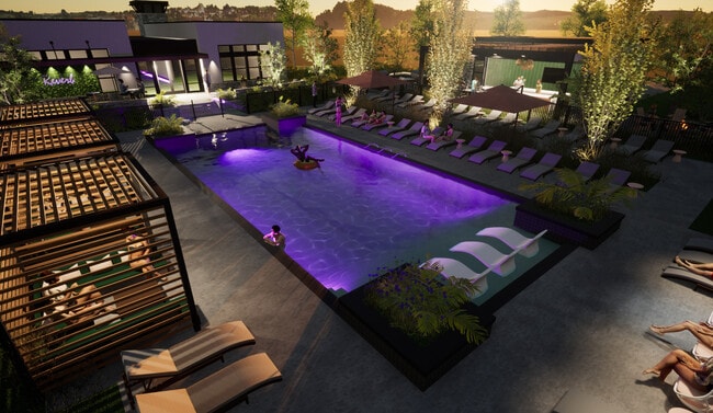 55,000 Gallon Resort Pool with Sun Deck & Private Cabanas - Reverb