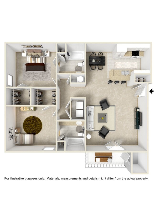Floorplan - Reserve at Gulf Hills Apartment Homes