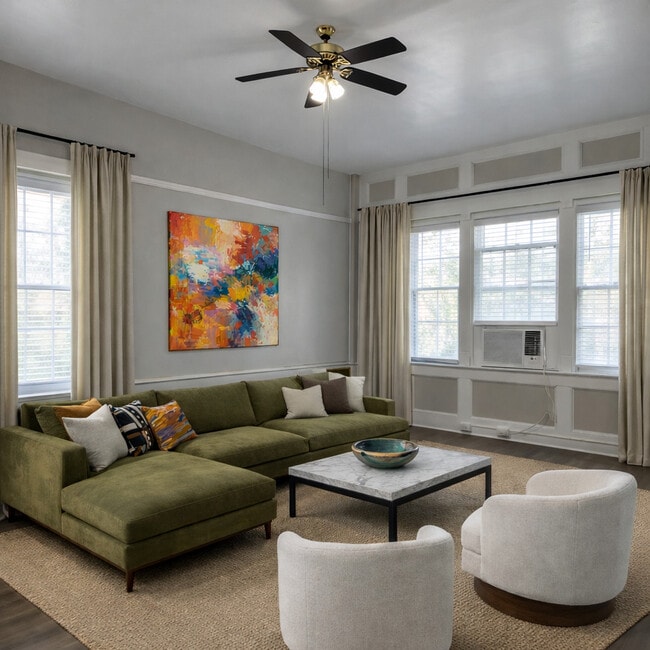 Medium 1 Bedroom 530sf / Living Room / - The Dulion