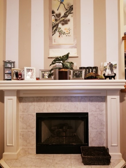 Gas fireplace. - 21506 W 53rd Terrace