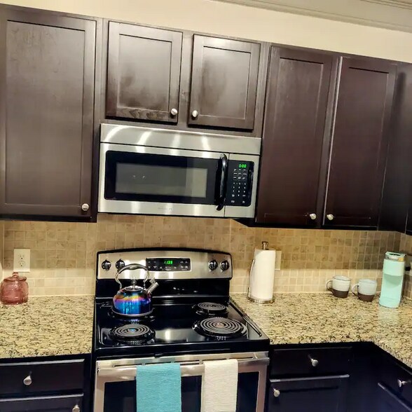 Kitchen Microwave and Stove - 717 Estuary Trl