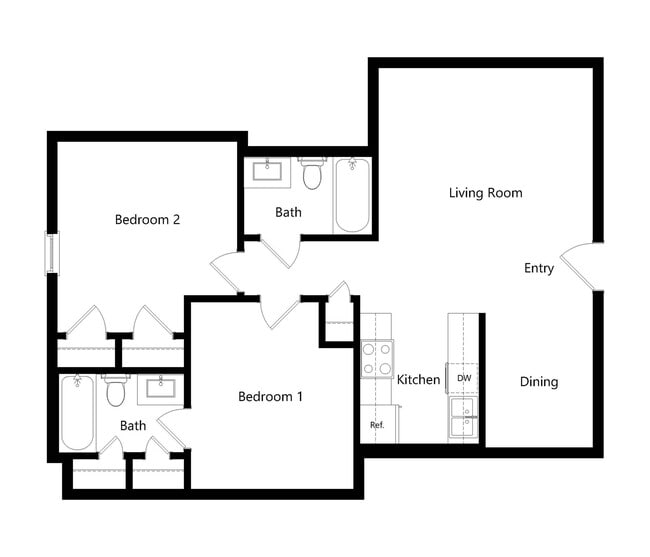 Pecan Grove 2x2 Floorplan - Pecan Grove