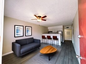 1BR, 1 BTH - Living Area - Ogden Villas