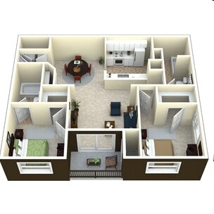 2BR/2BA - Camden Reunion Park