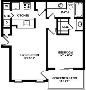 1BR/1BA - The Palms