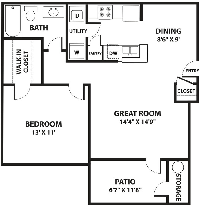 Floorplan - Heritage Park/Lakeview Park Apartments