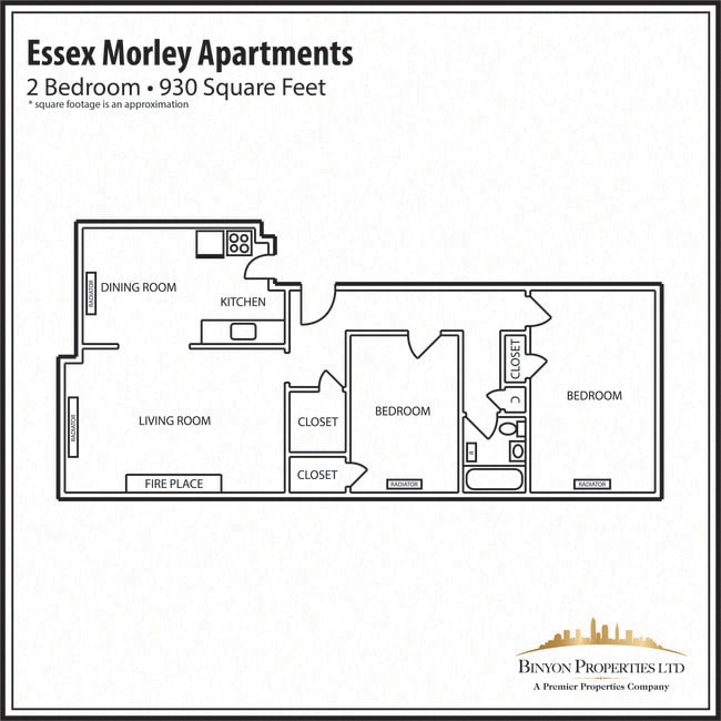 Floorplan - Essex-Morley and Barclay Apartments