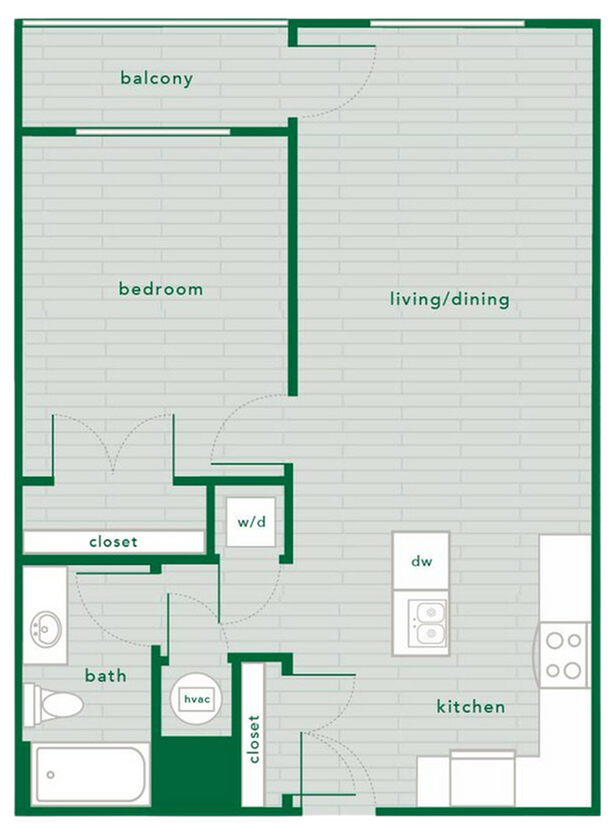 Explore this sleek urban floor plan, perfect for modern living. - The Piedmont Raleigh