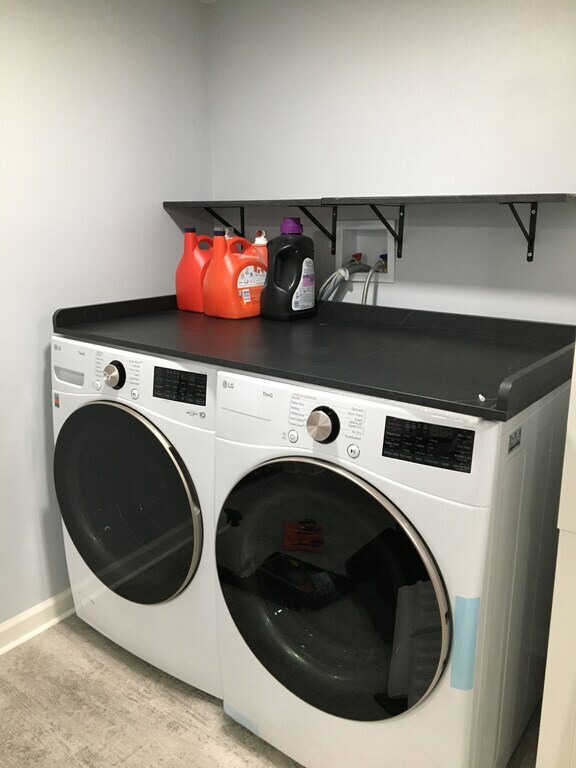 New LG smart washer and dryer in renovated basement - 4211 29th St